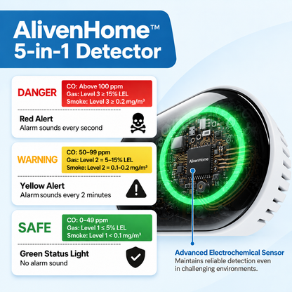 AlivenHome™ 5-in-1 Detector